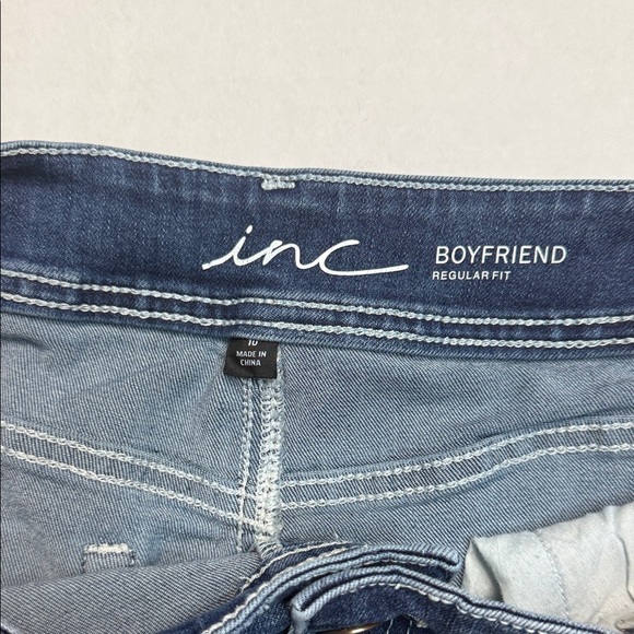 Inc Boyfriend Women's Blue Jeans Regular Fit Size 10 - Picture 7 of 12